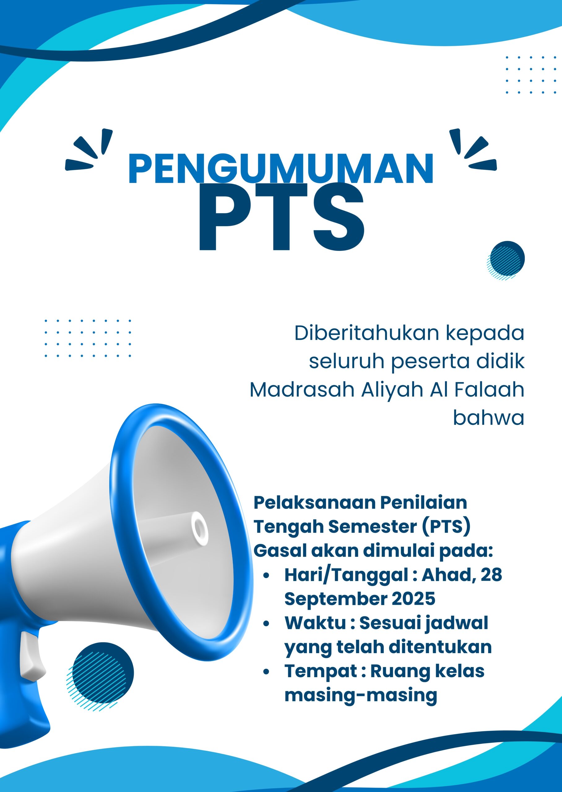 PENGUMUMAN PTS PENGUMUMAN PTS